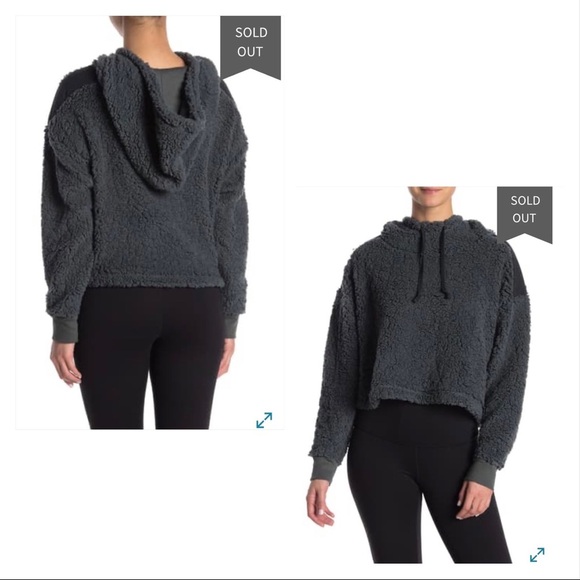 Zella NWT Green Sheila Fleece Hooded Pullover Hoodie - Picture 3 of 12